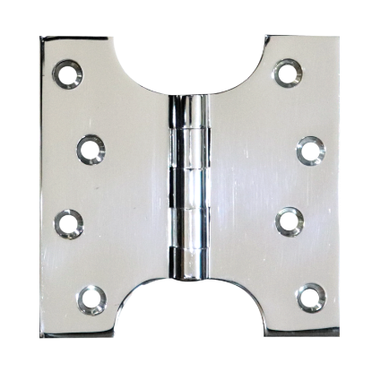 Picture of BRASS PARLIAMENT HINGE C/W SCREWS - PAIR - 4MM | 100 X 50 X 100 | POL CHROME | SICHERN BOX