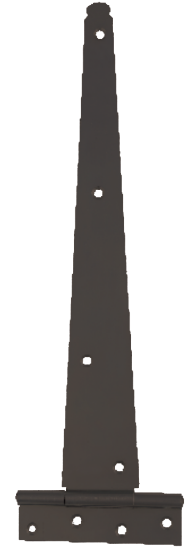 Picture of MEDIUM TEE HINGE - PAIR - PREPACK | 350MM | EPOXY BLACK | TAG