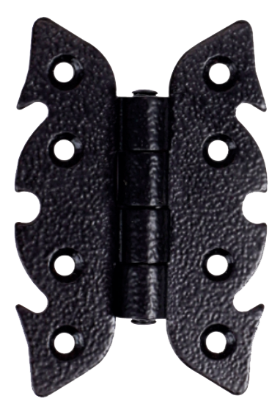 Picture of BLACK ANTIQUE BUTTERFLY HINGE - PAIR | 3" (75 MM) | EPOXY BLACK | SICHERN BOX