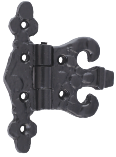 Picture of BLACK ANTIQUE UNEQUAL HINGE - PAIR  | 89MM | EPOXY BLACK | SICHERN BOX