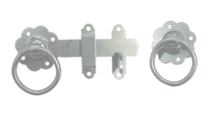 Picture of RING GATE LATCH - PLAIN RING - PREPACK | 150MM | GALVORITE SILVER | PRINTED POLYBAG
