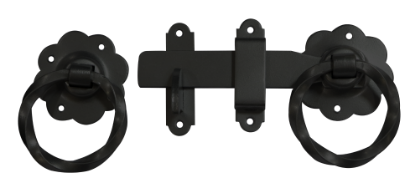 Picture of RING GATE LATCH - TWISTED RING  | 150MM | EPOXY BLACK | SICHERN BOX
