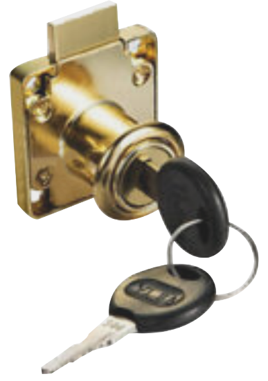 Picture of CYLINDER DRAWER LOCK  | 63MM | BRASS | PRINTED POLYBAG