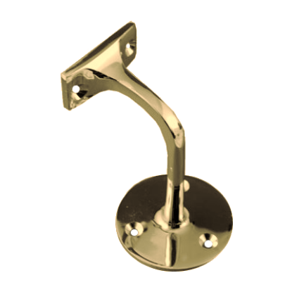 Picture of HAND RAIL BRACKET  | 75MM | POLISHED ELECTRO BRASS * | POLYBAG