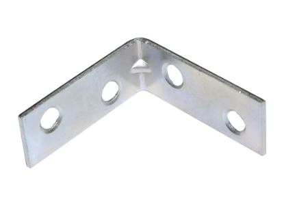 Picture of CORNER BRACE - PREPACK 6 | 40MM | BRIGHT ZINC PLATED | PRINTED POLYBAG