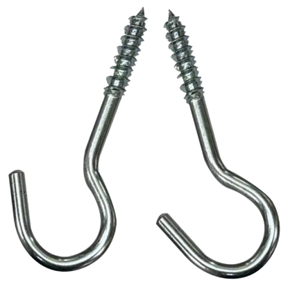 Picture of SICHERN CUP HOOKS ZP (X2)80MM ZP | 80MM | BRIGHT ZINC PLATED | PRINTED POLYBAG