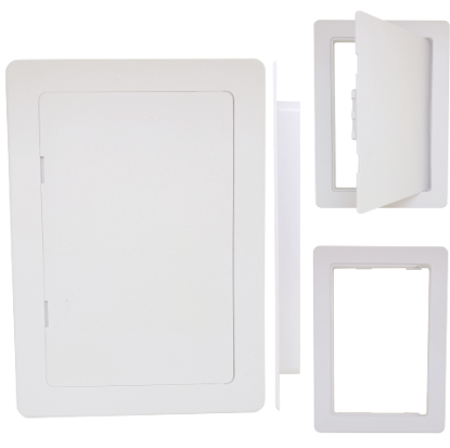 Picture of ACCESS PANEL PVC  SURFACE FIT | 200x200mm | WHITE |  POLYBAG WITH EURO SLOT