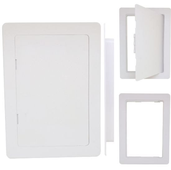 Picture of ACCESS PANEL PVC  SURFACE FIT | 200x200mm | WHITE |  POLYBAG WITH EURO SLOT