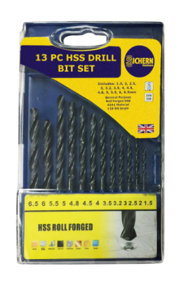 Picture of 13PC HSS DRILL BIT SET FOR WOOD & METAL | 1.5-6.5MM | OTHER | BLISTER