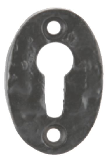 Picture of KEY HOLE ESCUTCHEON (OVAL SHAPE 44L X 29W) | - | EPOXY BLACK | POLYBAG